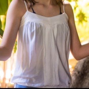 EXPRESS White Summer Tank Top (Size Small)